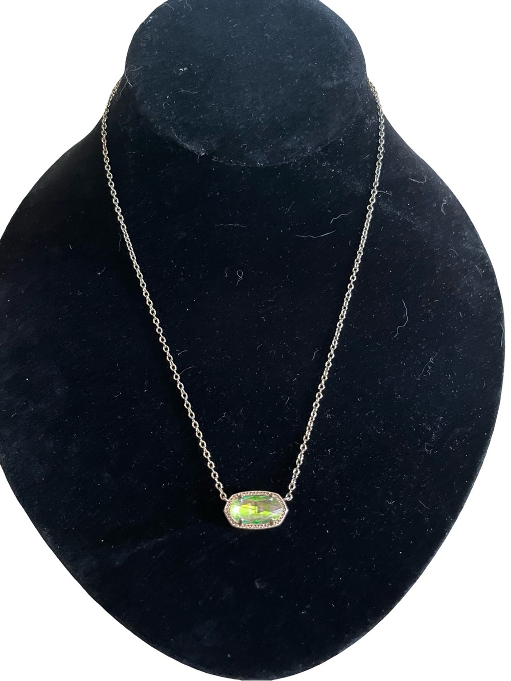 Kendra Scott Elisa 14k Gold Pendant Necklace Peridot Illusion August Birthstone - Picture 5 of 13